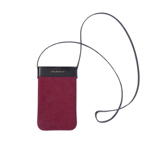 Mila Phone Bag - Deep Red - Atelier Galin